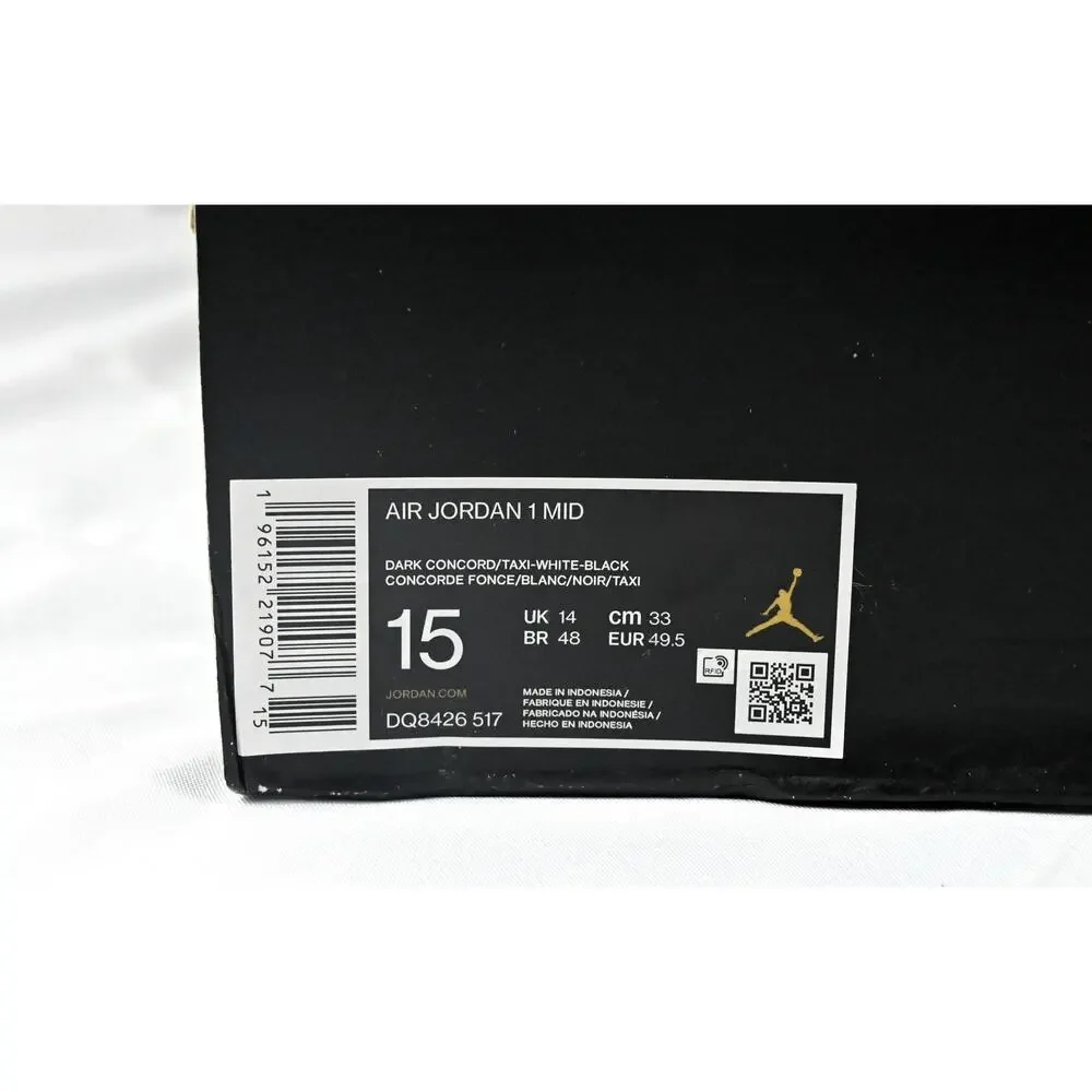 Air Jordan 1 Mid Lakers/LSU! Men's 15 DQ8426-517 W/Box